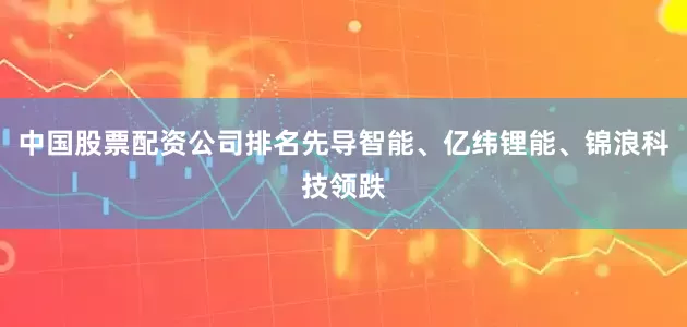 中国股票配资公司排名先导智能、亿纬锂能、锦浪科技领跌